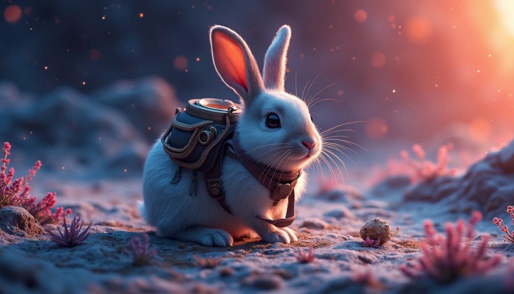 funny space rabbit